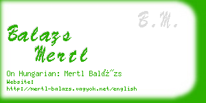 balazs mertl business card